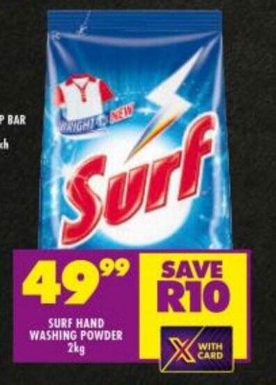 Surf Hand Washing Powder 2kg Offer At Shoprite