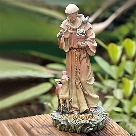 St Francis Garden Statue Bird Feeder Fasci Garden