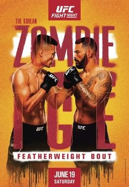 UFC Fight Night: The Korean Zombie vs. Dan Ige June 19 on ESPN2, ESPN ...