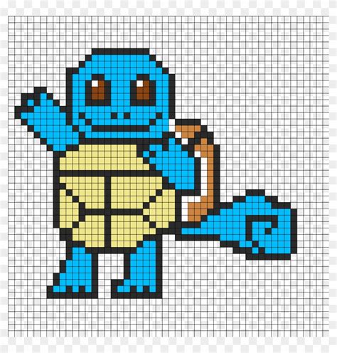 Squirtle Perler Bead Pattern Bead Sprite Cross Stitch Clipart