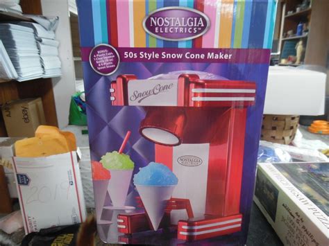 Nostalgia Electrics 50s Style Snow Cone Maker Rsm702 Iob Ebay