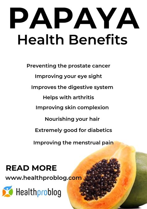 Health Benefits Of Papaya Fruit Health Benefits Papaya Health