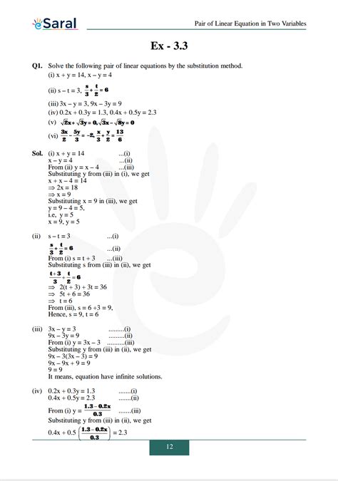 Ncert Solutions For Class 10 Maths Chapter 3 Pair Of Linear Equations In Two Variables