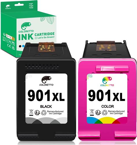 COLORETTO Wiederaufbereitet Tintenpatrone als Ersatz für HP 901 XL