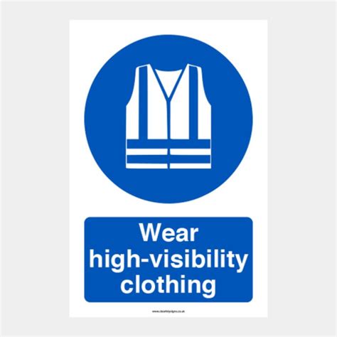 Wear Hi Vis Clothing Diamond Safety Signs