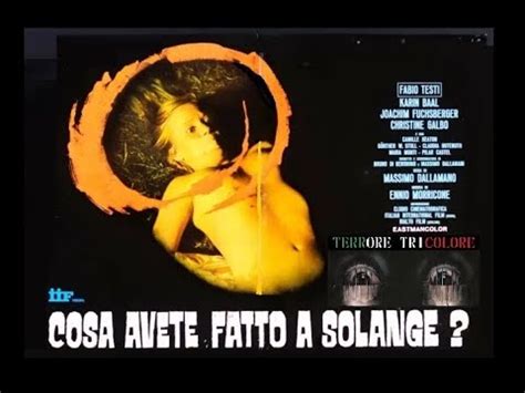 Cosa Avete Fatto A Solange Di Massimo Dallamano Film Completo