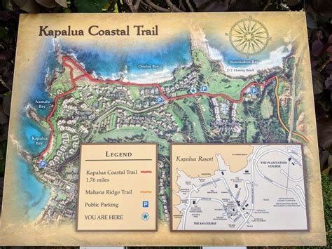 Kapalua Coastal Trail Sign Maui Oceanview Condos