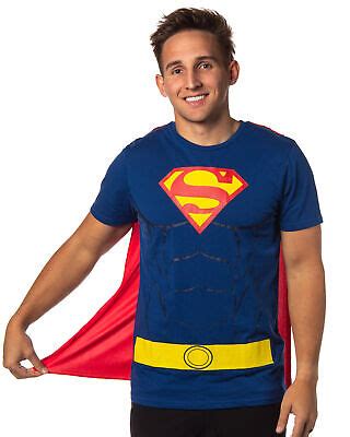 DC Comics Men S Superman Costume S Logo Superman Shirt With Detachable