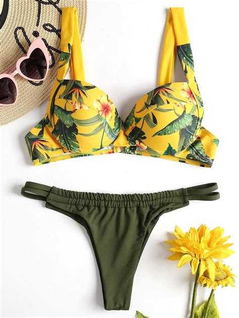 Jungle Push Up String Bikini In RUBBER DUCKY YELLOW ZAFUL 2024