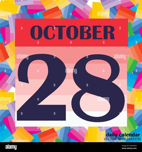 October 28 icon. For planning important day. Banner for holidays and ...