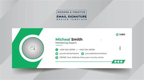 Email Signature Template Design 11431012 Vector Art at Vecteezy