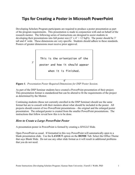 Tips for Creating a Poster in Microsoft PowerPoint