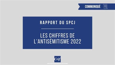 Communiqué Du Crif Persistance Des Actes Antisémites En 2022 Crif