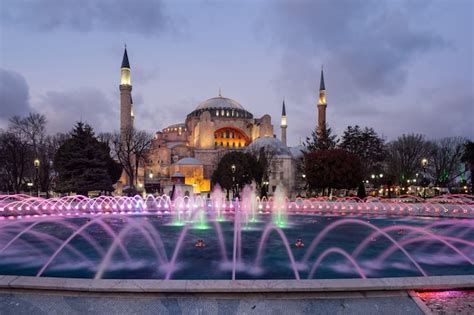 Premium Photo Hagia Sophia Mosque At Night Istanbul Turkey