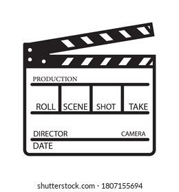 Clapperboard Icon Vector Board Clap Video Stock Vector Royalty Free