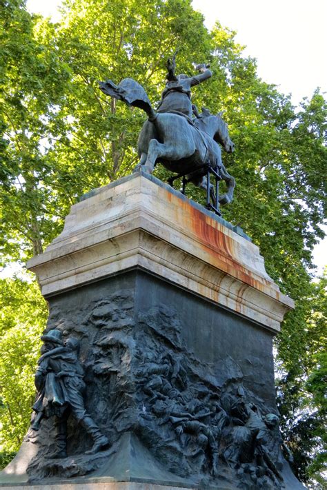 Equestrian statue of Anita Garibaldi in Rome Italy