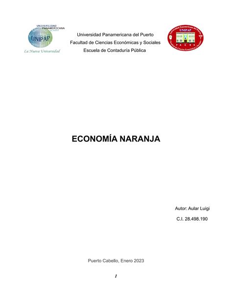 ECONOMÍA NARANJA PDF Descarga Gratuita