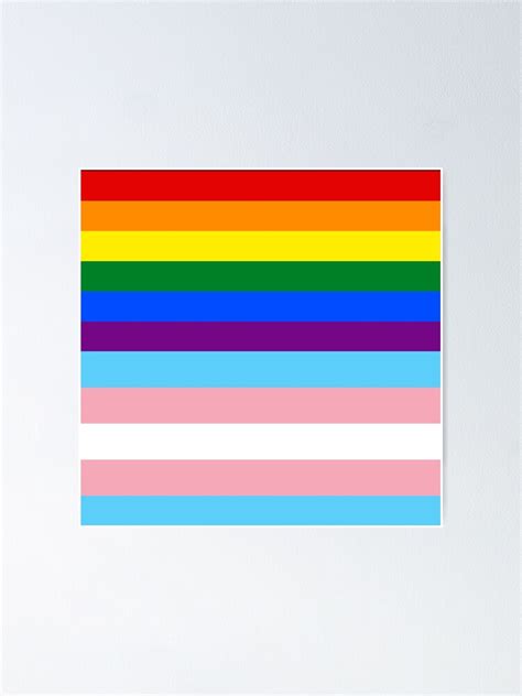 Transgenderpride Flag Rainbow On Top Poster By Alexlaurenmlk Redbubble