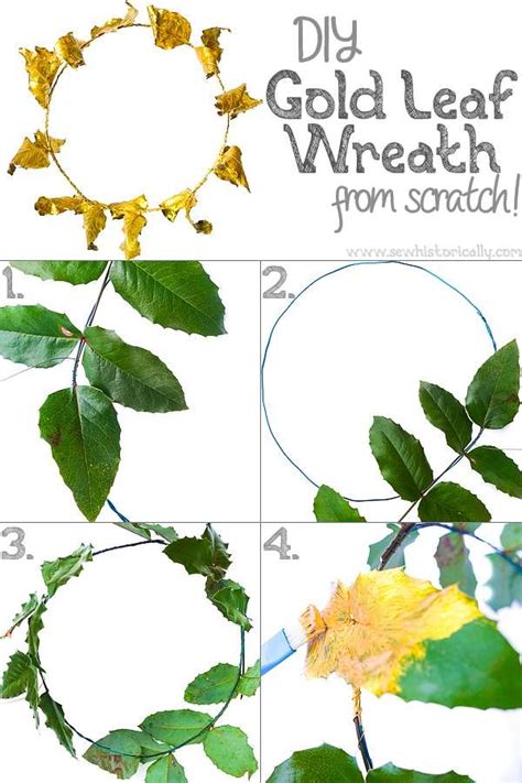 DIY Gold Leaf Wreath From Scratch - Sew Historically