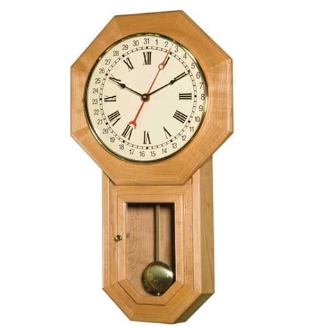 Woodcraft Magazine Schoolhouse Regulator Clock Downloadable Plan Clock Wooden Clock Wall