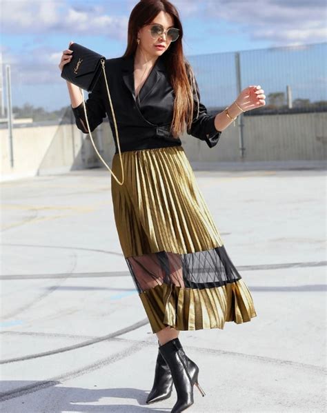 How To Style A Gold Skirt Get Ready To Shine