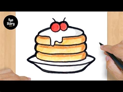 Cute Pancake Drawing