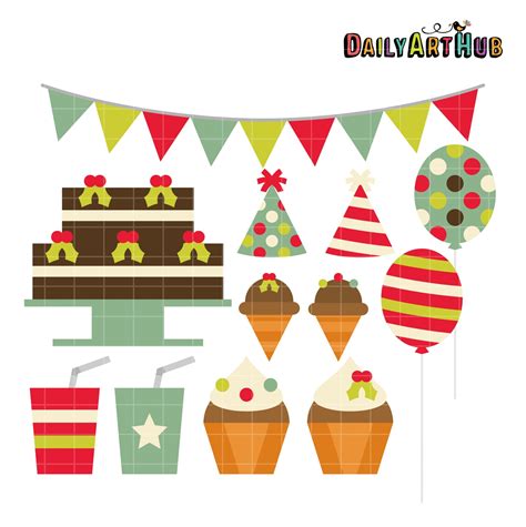 Holiday Party Clip Art Set – Daily Art Hub // Graphics, Alphabets & SVG