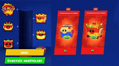 BY BY MEGA KUTU ÜCRETSİZ BRAWL STARS KUTU AÇILIMI YouTube