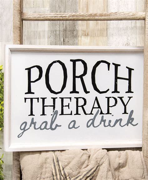 Col House Designs Wholesale Porch Therapy White Framed Sign