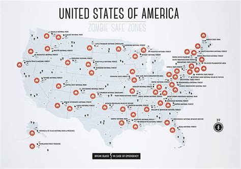 Usa Zombie Safe Zones Map Geekalerts Zombie Map The More You Know