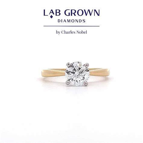 1.02ct, Lab Grown Diamond set in a 4 Claw 18ct and Platinum Mount