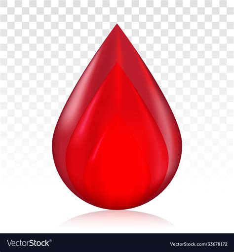 Red Blood Drop Droplet For Medical Royalty Free Vector Image