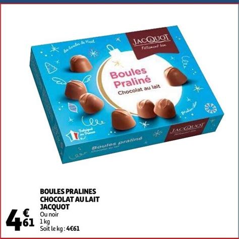 Boules Pralines Chocolat Au Lait Jacquot Kg Promotie Bij Auchan