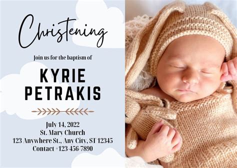 Free And Customizable Christening Templates