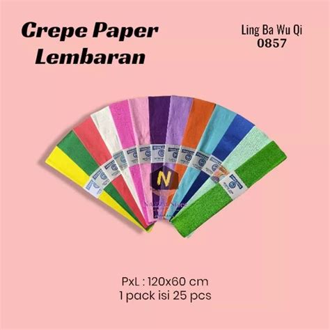 Jual KERTAS KLOBOT CREPE PAPER Lembaran Warna Warni Murah Perlengkapan