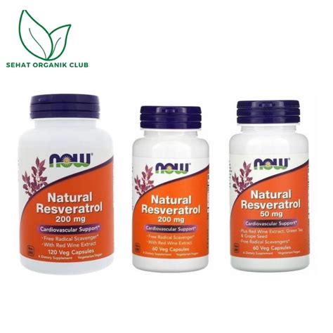 Jual Now Foods Natural Resveratrol 200 Mg 60 Caps Now Resveratrol 200