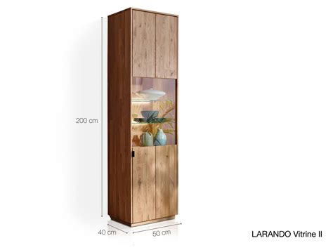 Larando Vitrine Ii Material Massivholz Wildeiche Ge Lt