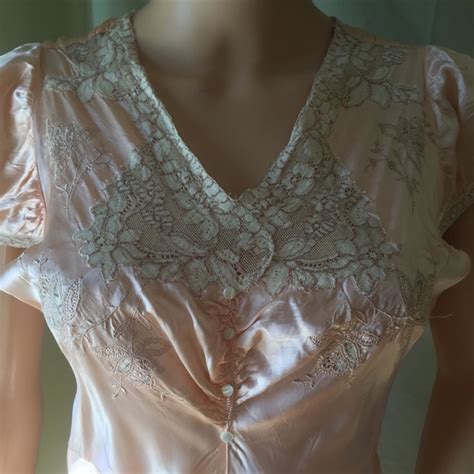 Intimates Sleepwear Vintage S Silk Satin Lingerie W French Lace Poshmark