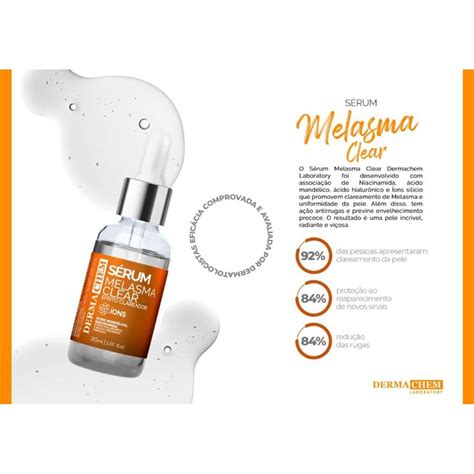 S Rum Facial Dermachem Melasma Clear Efeito Clareador Nayravilhosa