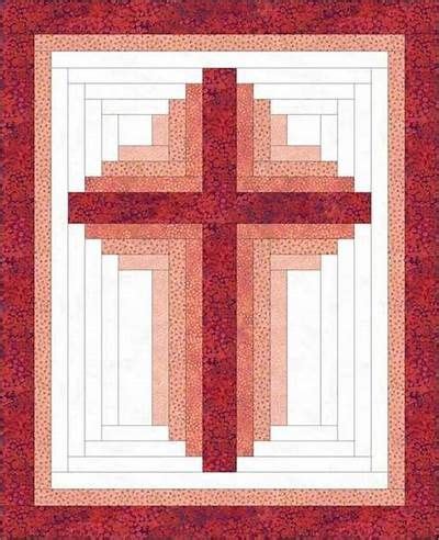 Free Christian Cross Quilt Pattern Log Cabin Bing In Cross