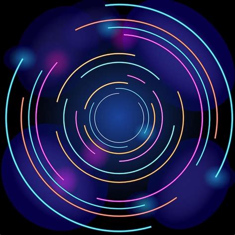 Premium Vector Circle Neon