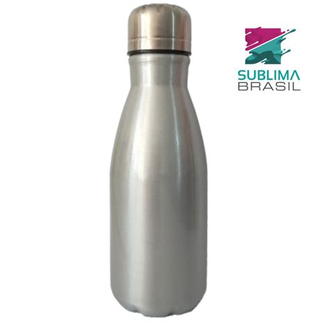 GARRAFA AÇO INOX COLA TÉRMICA PRATA 350 ML LIVE Sublima Brasil