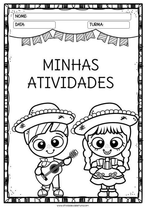 05 Capas De Atividades De Festa Junina Atividades De Leitura