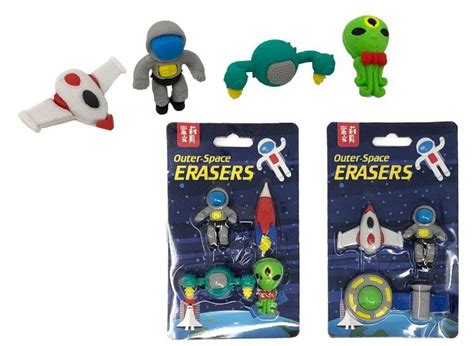 Set Of 4 Space Erasers Anilas Uk