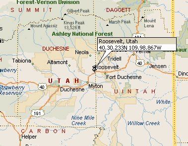 Roosevelt, Utah Map 2