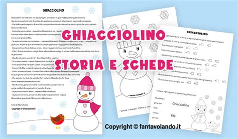 Inverno lavoretti schede didattiche attività per bambini disegni