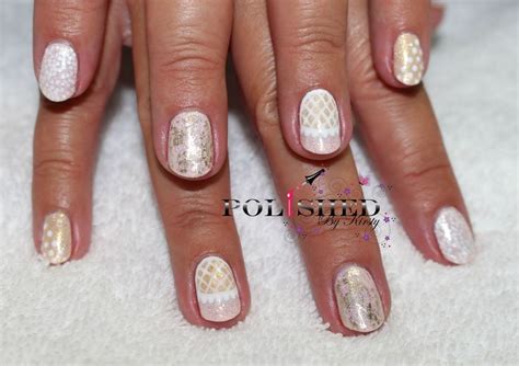 Cnd Shellac Naked Naivete With Lecente Golden White Glitter Starlight Stardust Whiteout