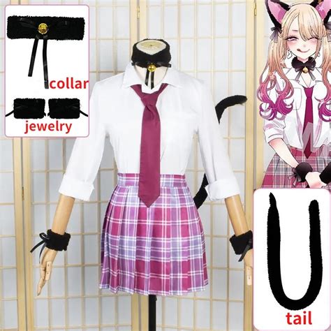 Anime Cosplay Meu Vestido Querida Kitagawa Marin Cosplay Gato Meninas