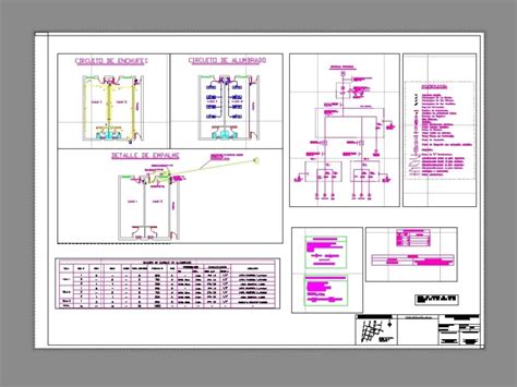 Elektrische Installation von Gewerberäumen in AutoCAD CAD Bibliothek