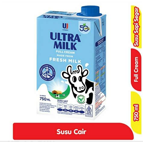 Jual Ultra Milk Susu Uht Coklat And Full Cream Ml Shopee Indonesia